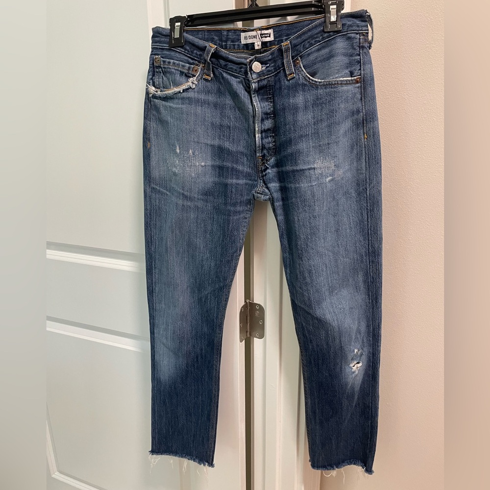 Re/Done x Levi’s Jeans with Distressed Cuffs